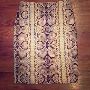 JCrew Snake Print Pencil Skirt